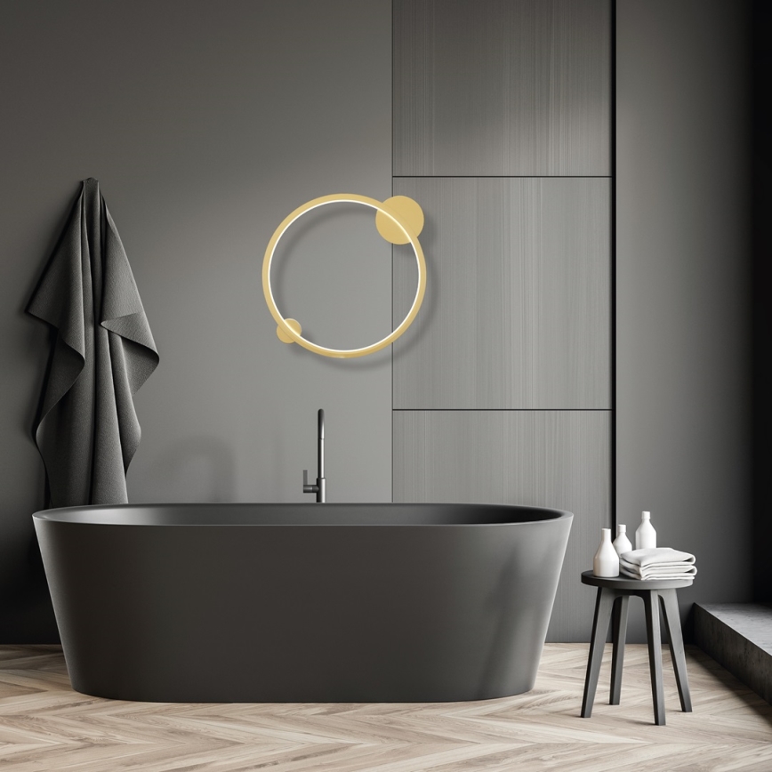 LED Wall light SATURNO LED/25W/230V d. 50 cm IP44 gold