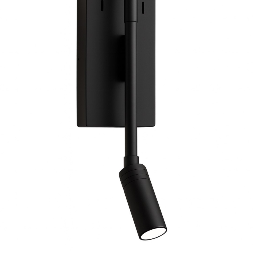 LED Wall Light TORCH LED/6W/230V + LED/3W Black