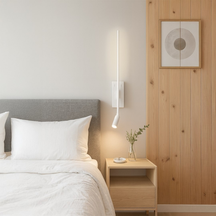 LED Wall Light TORCH LED/6W/230V + LED/3W White