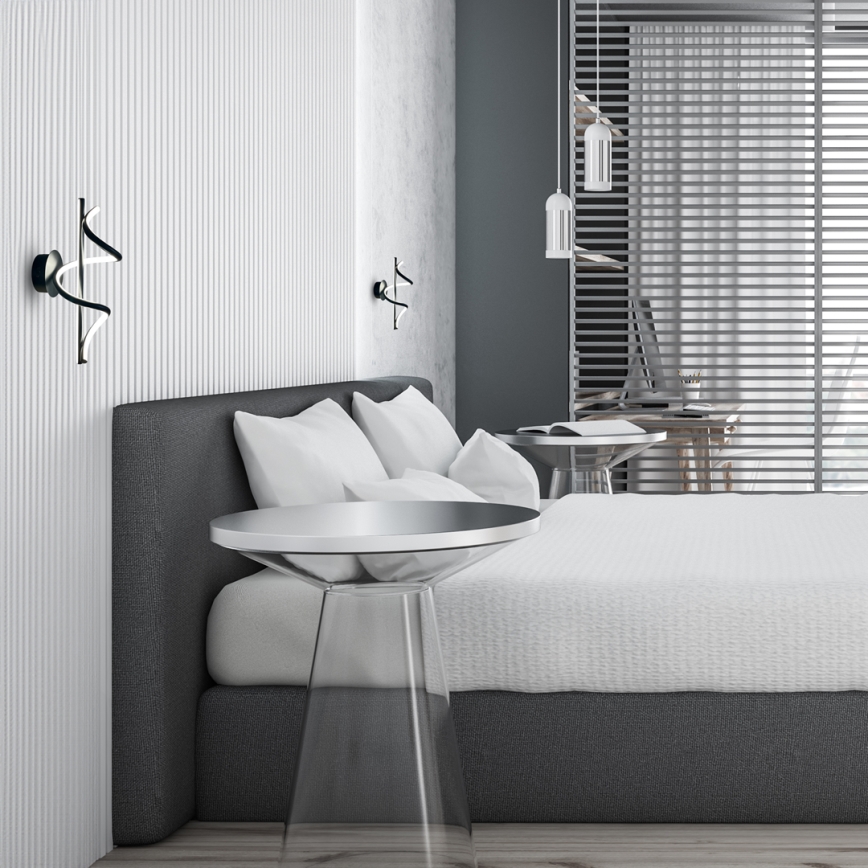 LED Wall light TWIST LED/12W/230V black