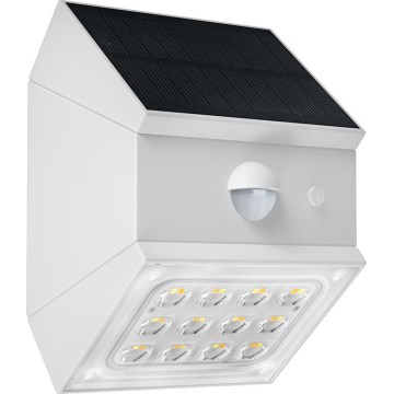 LED wall-mounted solar light with sensor LED/2,5W/3,7V 3000/4000/6000K IP65 1200 mAh white