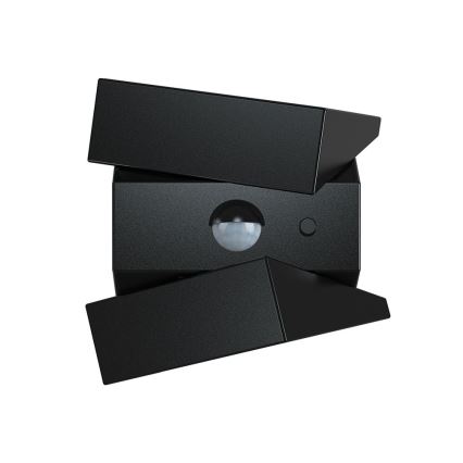 LED Wall-Mounted Solar Light with Sensor LED/2,5W/3,7V 3000/4000/6000K IP65 1200 mAh Black