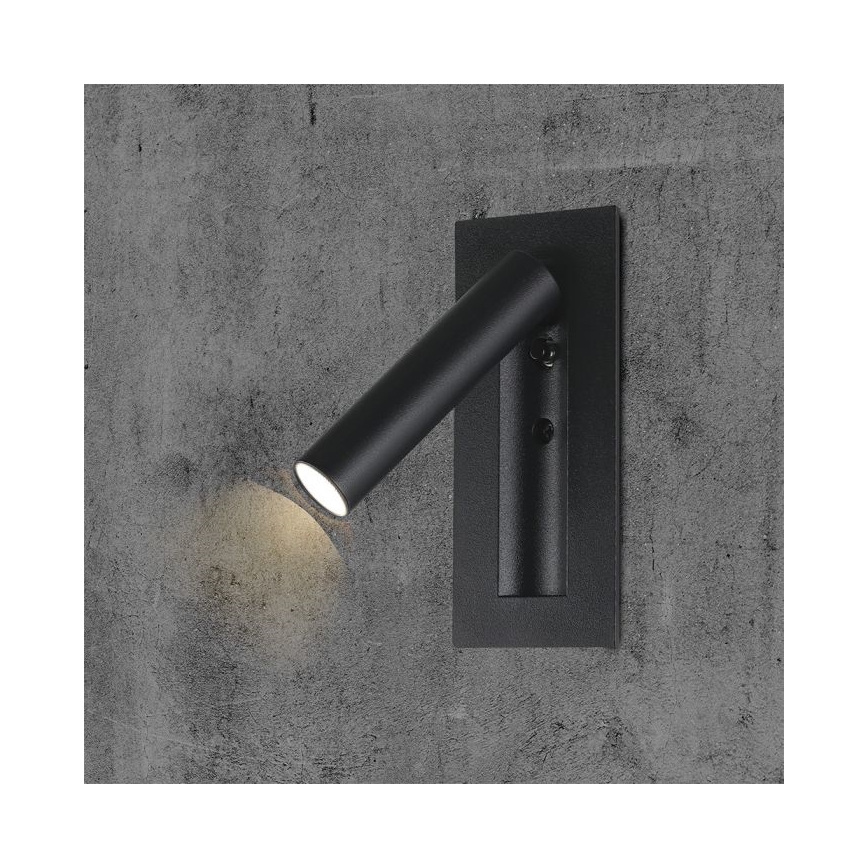 LED Wall-Mounted Spot Light LED/2W/230V 3000K, Black