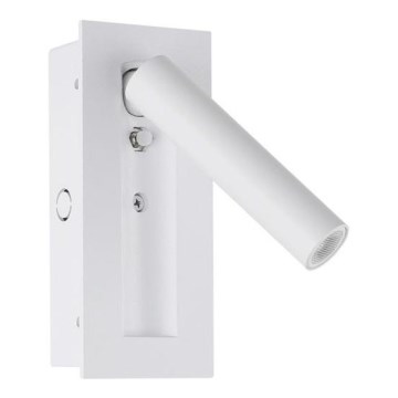 LED Wall-Mounted Spotlight, 2W, 230V, 3000K, White