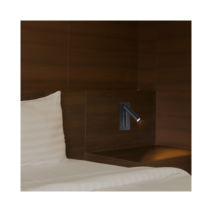 LED Wall-Mounted Spotlight LED/2W/230V 3000K Black