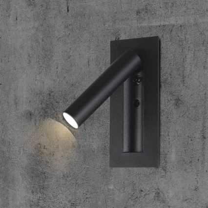 LED Wall-Mounted Spotlight LED/2W/230V 3000K Black