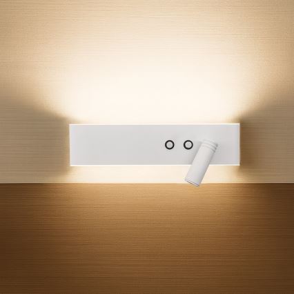 LED wall-mounted spotlight RESORT LED/10W/230V + LED/3W white right