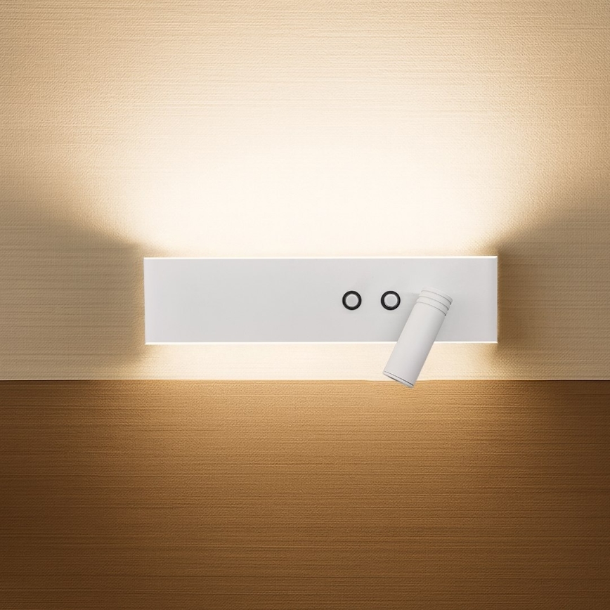 LED wall-mounted spotlight RESORT LED/10W/230V + LED/3W white right