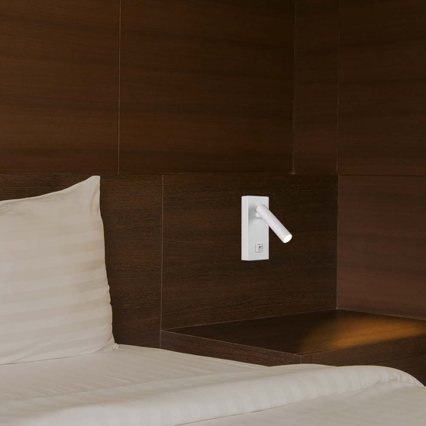LED Wall spotlight with switch LED/2W/230V 3000K white
