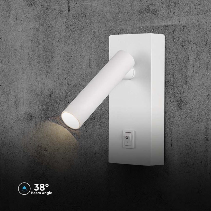 LED Wall spotlight with switch LED/2W/230V 3000K white