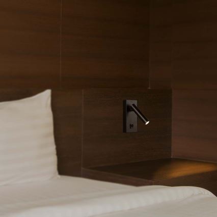 LED Wall spotlight LED/2W/230V 4000K black