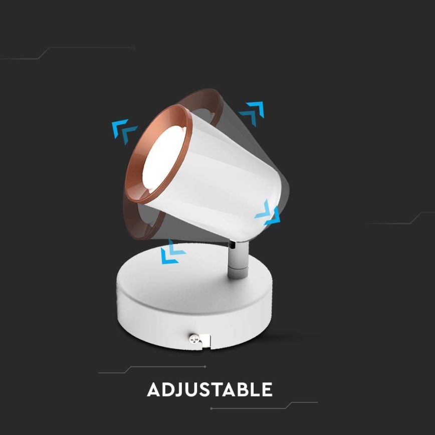 LED Wall spotlight LED/5W/230V 3000K white