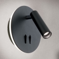 LED Wall spotlight LENNY LED/6W/230V + LED/3W black
