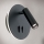 LED Wall spotlight LENNY LED/6W/230V + LED/3W black