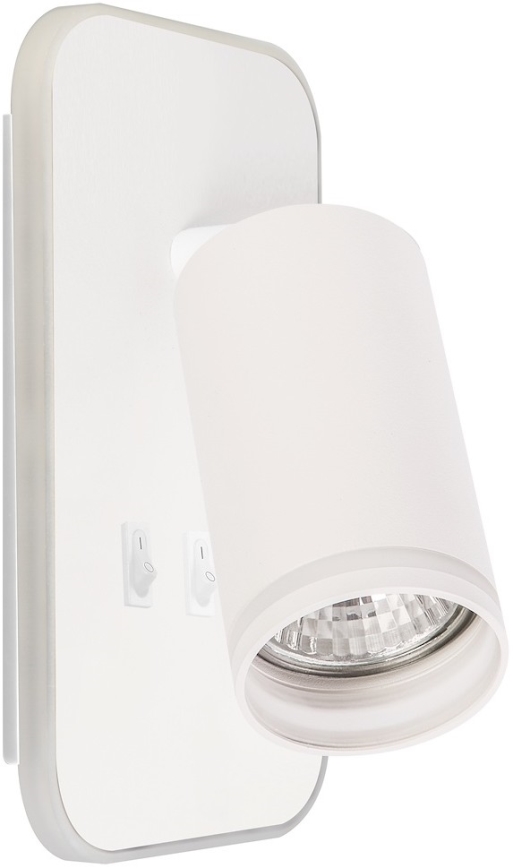 LED Wall Spotlight PIPE 1x GU10 (10W/230V) + 6W LED, white