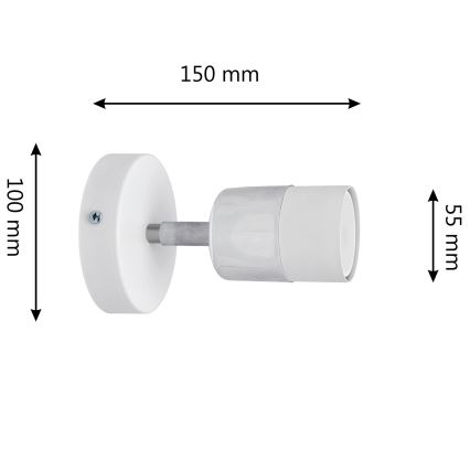 LED Wall spotlight TUBSSON 1xGU10/4,8W/230V white/shiny chrome