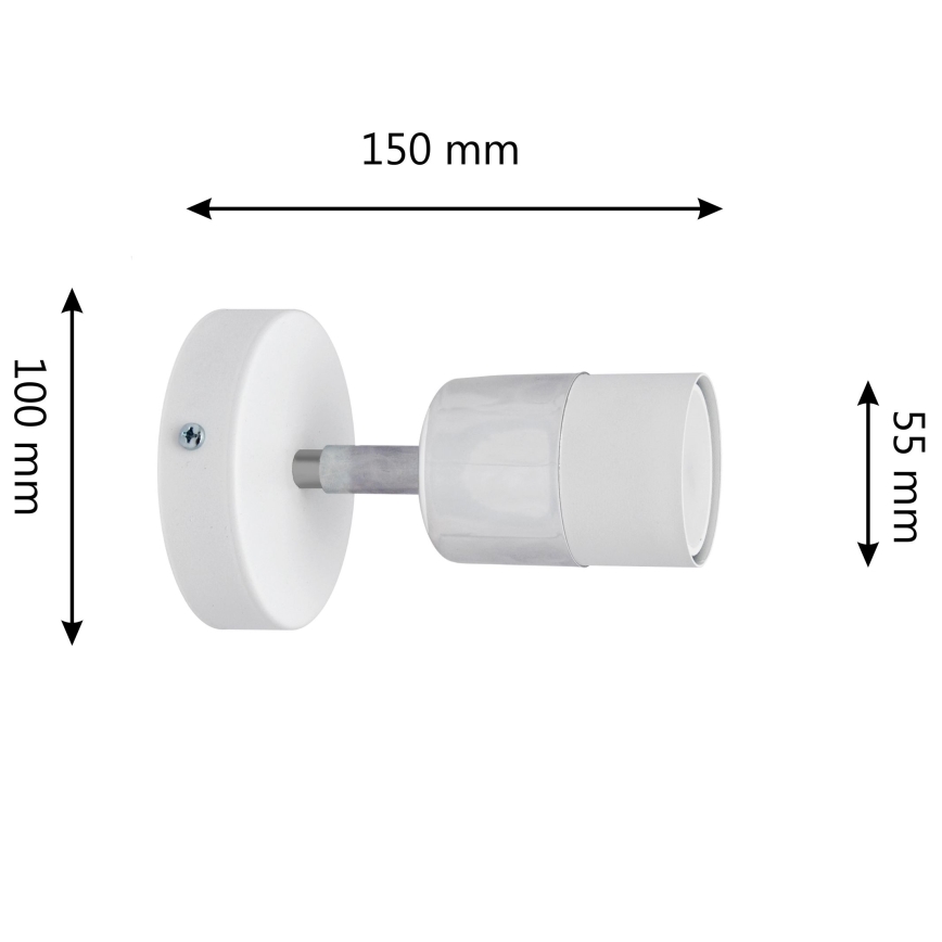 LED Wall spotlight TUBSSON 1xGU10/4,8W/230V white/shiny chrome