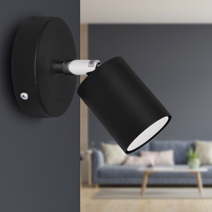 LED Wall spotlight TUNE 1xGU10/4,8W/230V black