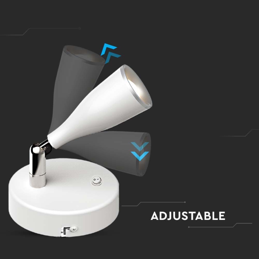 LED Wall spotlight with a switch LED/4,5W/230V 3000K white