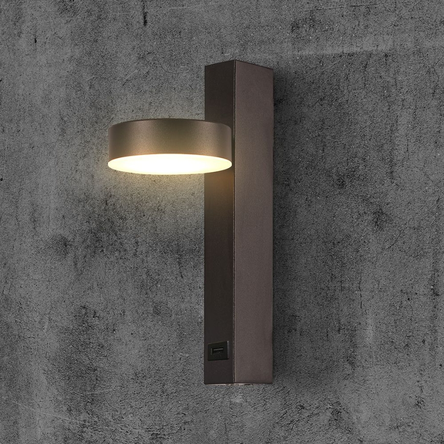 LED Wall spotlight with USB port LED/8W/230V 3000K