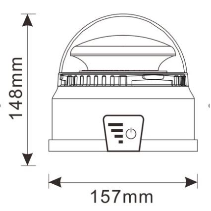 LED Warning beacon LED/12-24V IP65 + remote control
