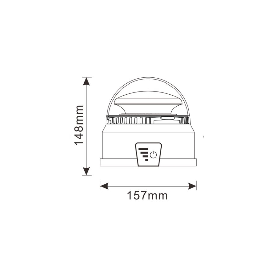 LED Warning beacon LED/12-24V IP65 + remote control