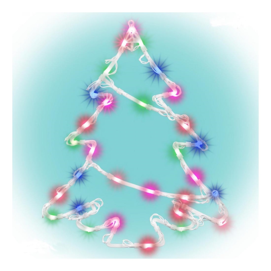 LED Window decoration 35xLED/3xAA multicolor