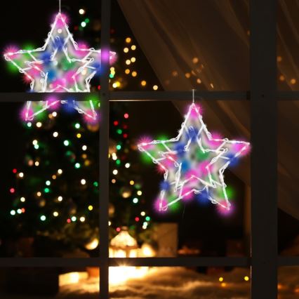 LED Window decoration LED/3xAA multicolor