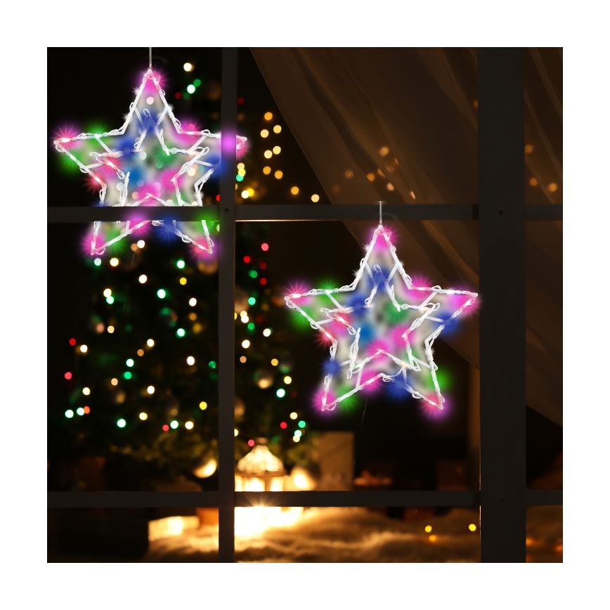 LED Window decoration LED/3xAA multicolor
