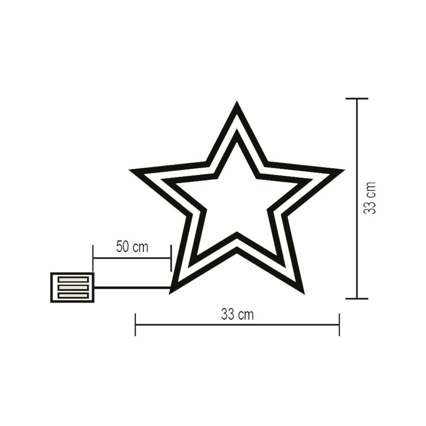 LED Window decoration LED/3xAA multicolor