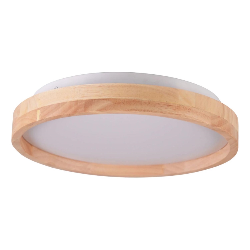 LED Wooden Bathroom Ceiling Light, 12W/230V, Ø 27 cm, IP44, Oak