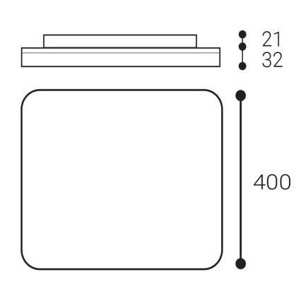 LED2 - LED Bathroom ceiling light SQUARE LED/38W/230V 3000K/3500K/4000K IP54 white