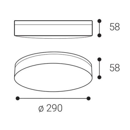 LED2 - LED Bathroom Ceiling Light YPSO LED/22W/230V 3000/4000K IP54 Ø 29 cm White