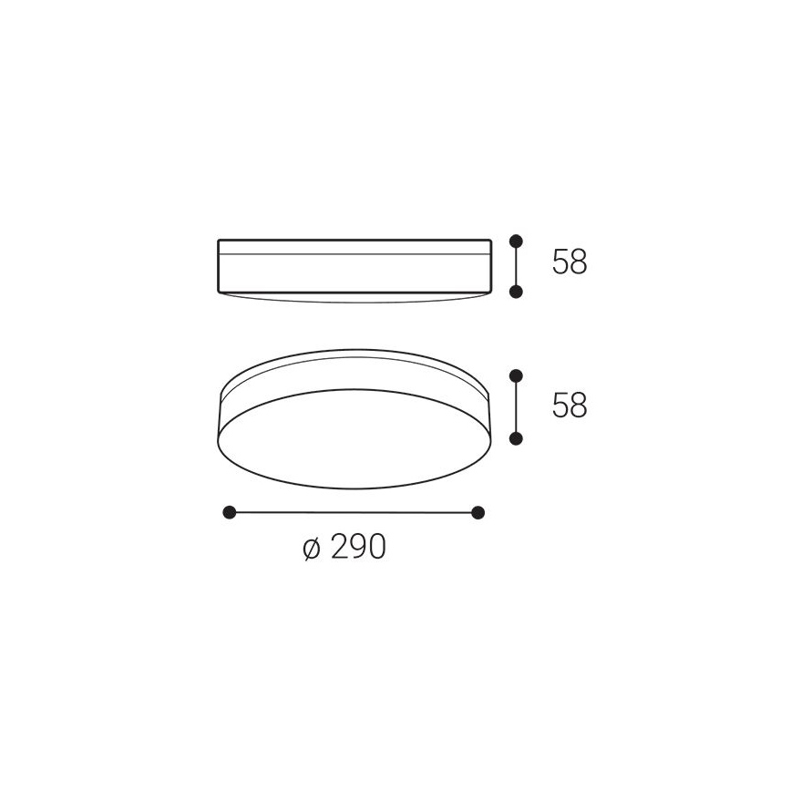 LED2 - LED Bathroom Ceiling Light YPSO LED/22W/230V 3000/4000K IP54 Ø 29 cm White