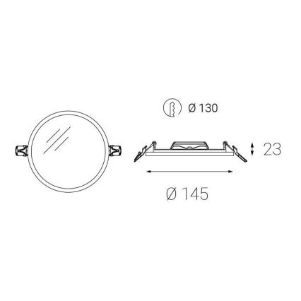LED2 - LED Bathroom recessed light SLIM LED/10W/230V IP43 CRI 90