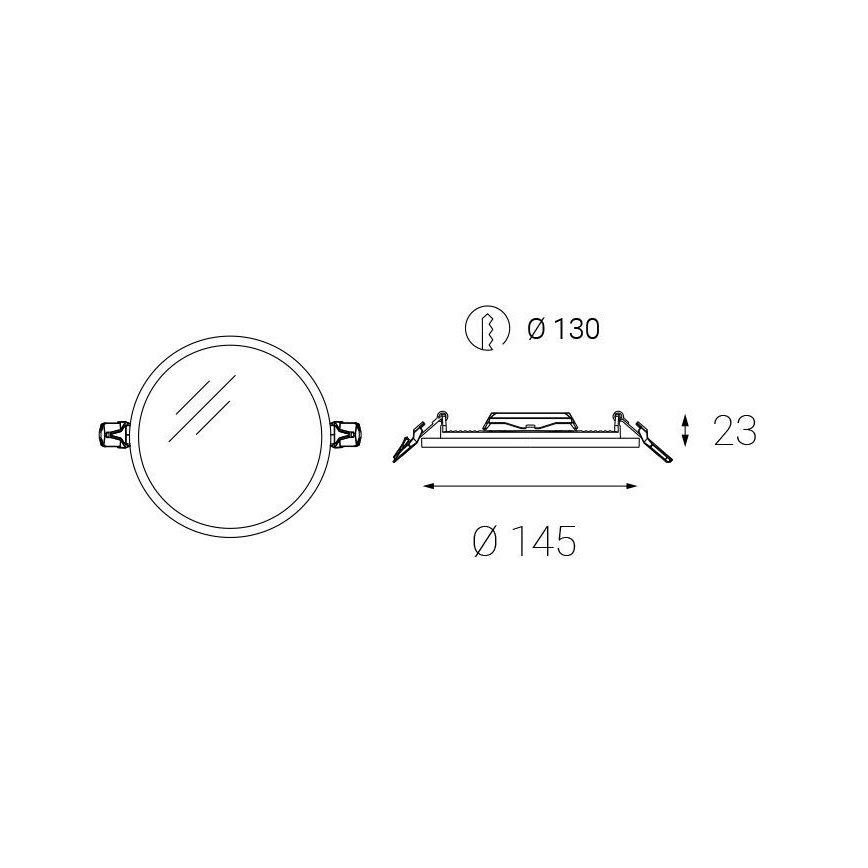 LED2 - LED Bathroom recessed light SLIM LED/10W/230V IP43 CRI 90
