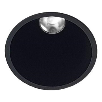 LED2 - LED Bathroom recessed light ZERO LED/10W/230V 4000K CRI 95 IP43 black d. 10,9 cm