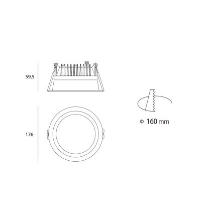 LED2 - LED Bathroom recessed light ZETA LED/25W/230V 3000K IP44