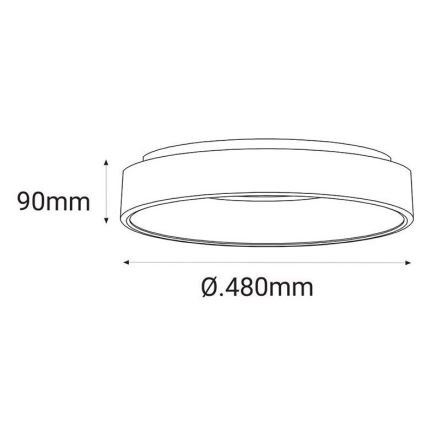 LED2 - LED Ceiling light BELLA LED/40W/230V 3000/4000K black