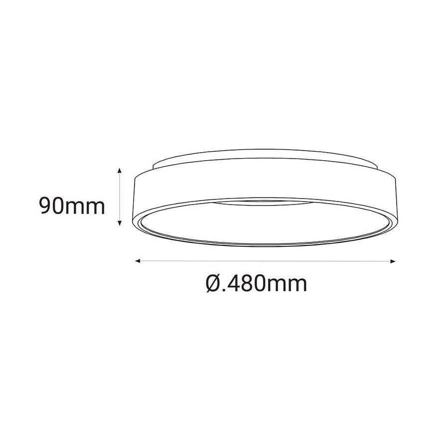 LED2 - LED Ceiling light BELLA LED/40W/230V 3000/4000K black