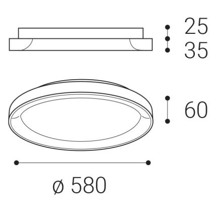 LED2 - LED Ceiling light BELLA LED/48W/230V 3000K/4000K black