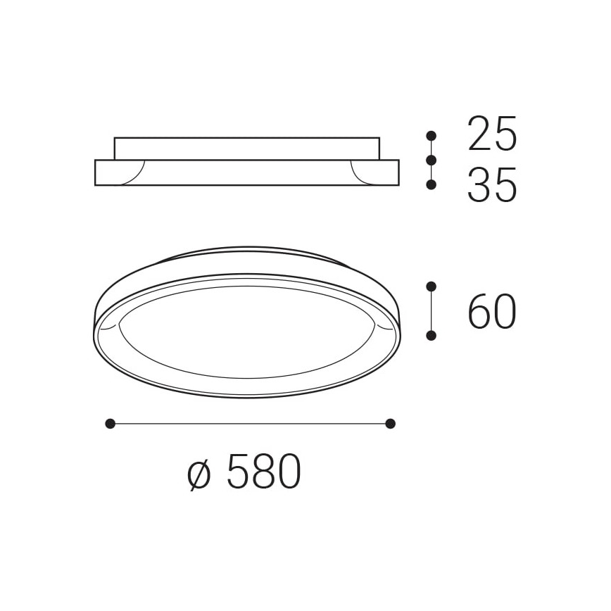 LED2 - LED Ceiling light BELLA LED/48W/230V 3000K/4000K brown