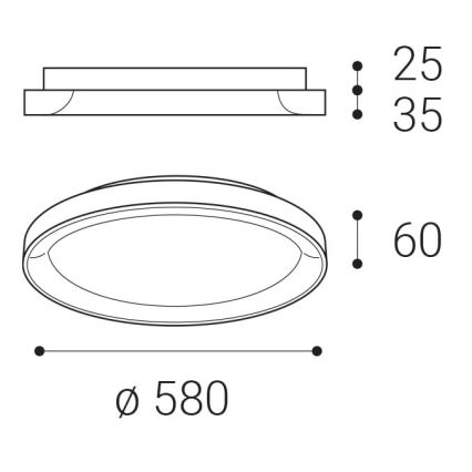 LED2 - LED Ceiling light BELLA LED/48W/230V 3000K/4000K white
