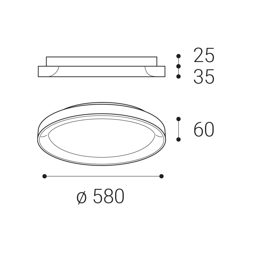 LED2 - LED Ceiling light BELLA LED/48W/230V 3000K/4000K white
