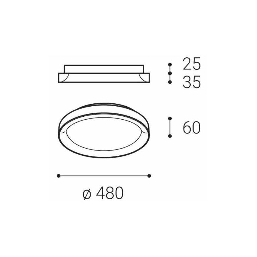 LED2 - LED Ceiling light BELLA SLIM LED/38W/230V 3000/4000K black