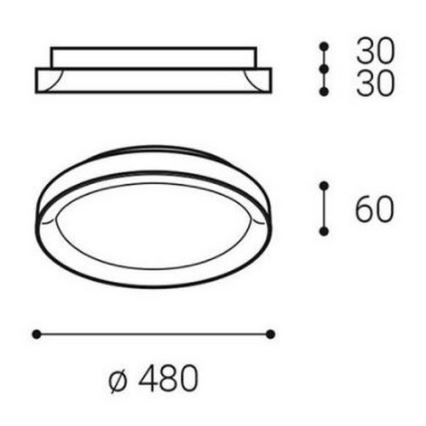 LED2 - LED Ceiling light BELLA SLIM LED/38W/230V 3000/4000K white