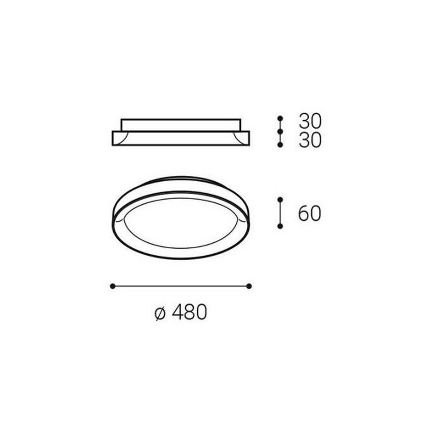 LED2 - LED Ceiling light BELLA SLIM LED/38W/230V 3000/4000K white