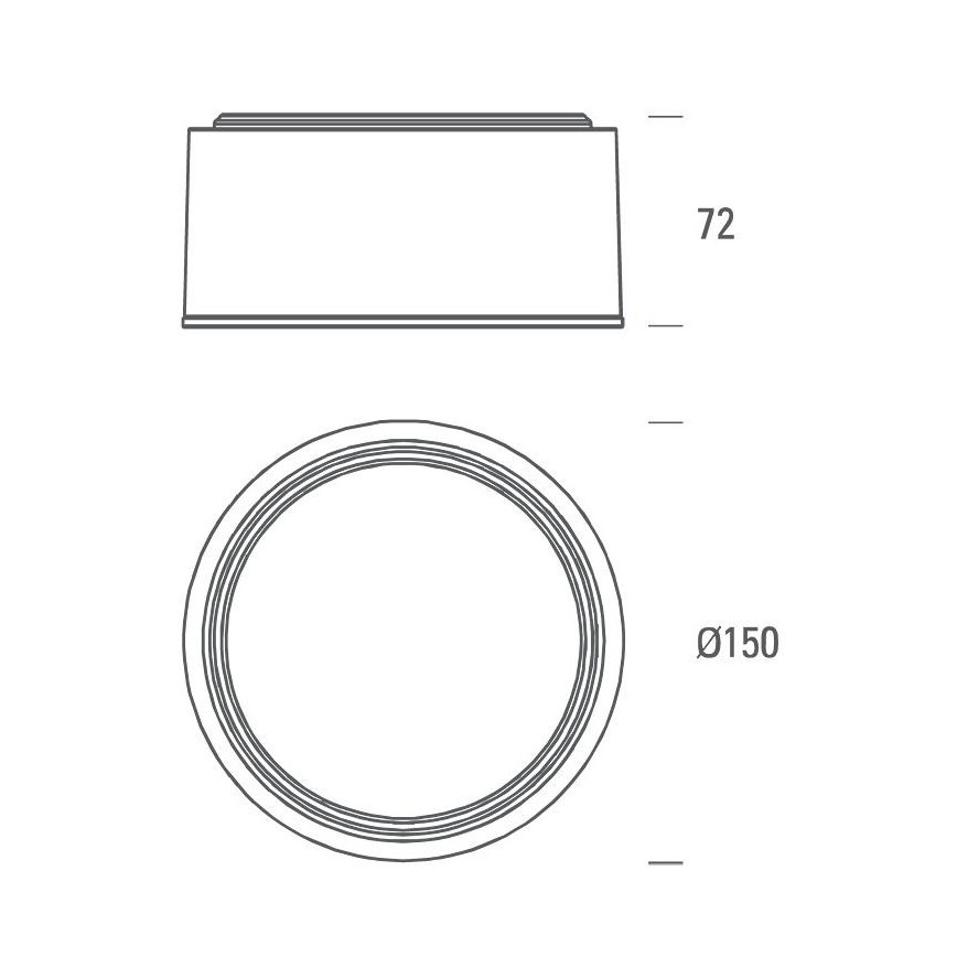 LED2 - LED Ceiling light BUTTON LED/17W/230V anthracite