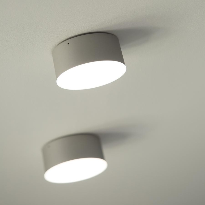 LED2 - LED Ceiling light BUTTON LED/17W/230V silver