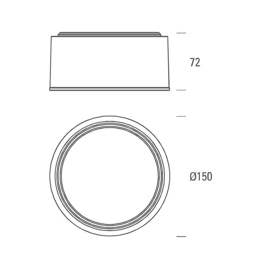 LED2 - LED Ceiling light BUTTON LED/17W/230V silver